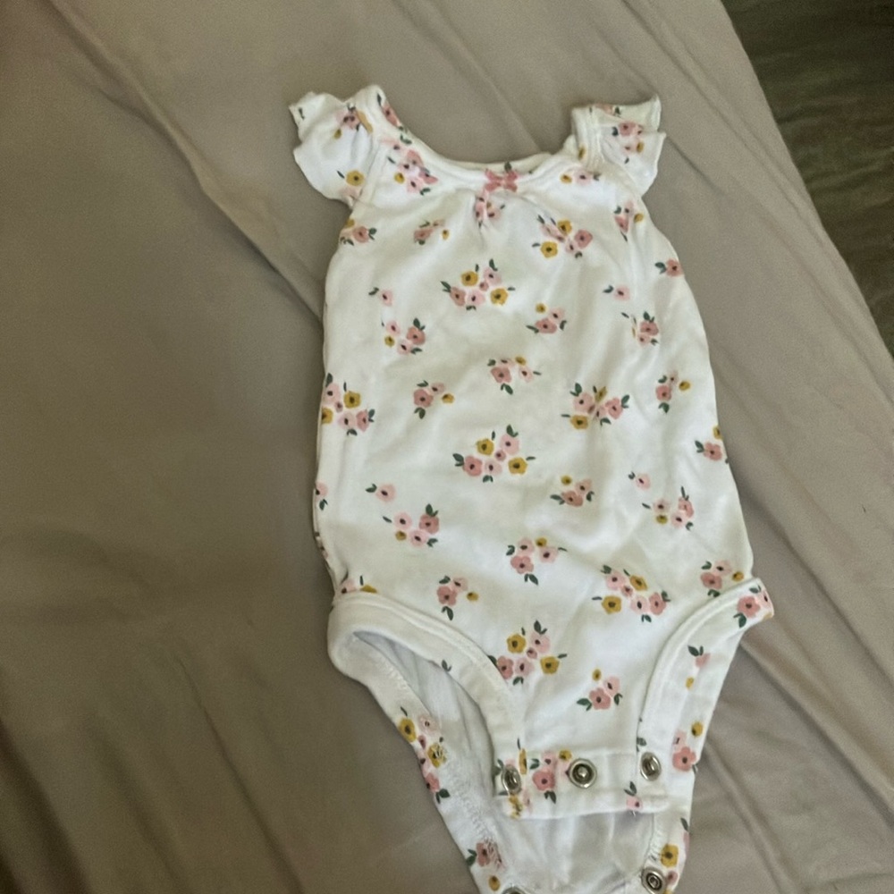 Floral White Kids One Piece
